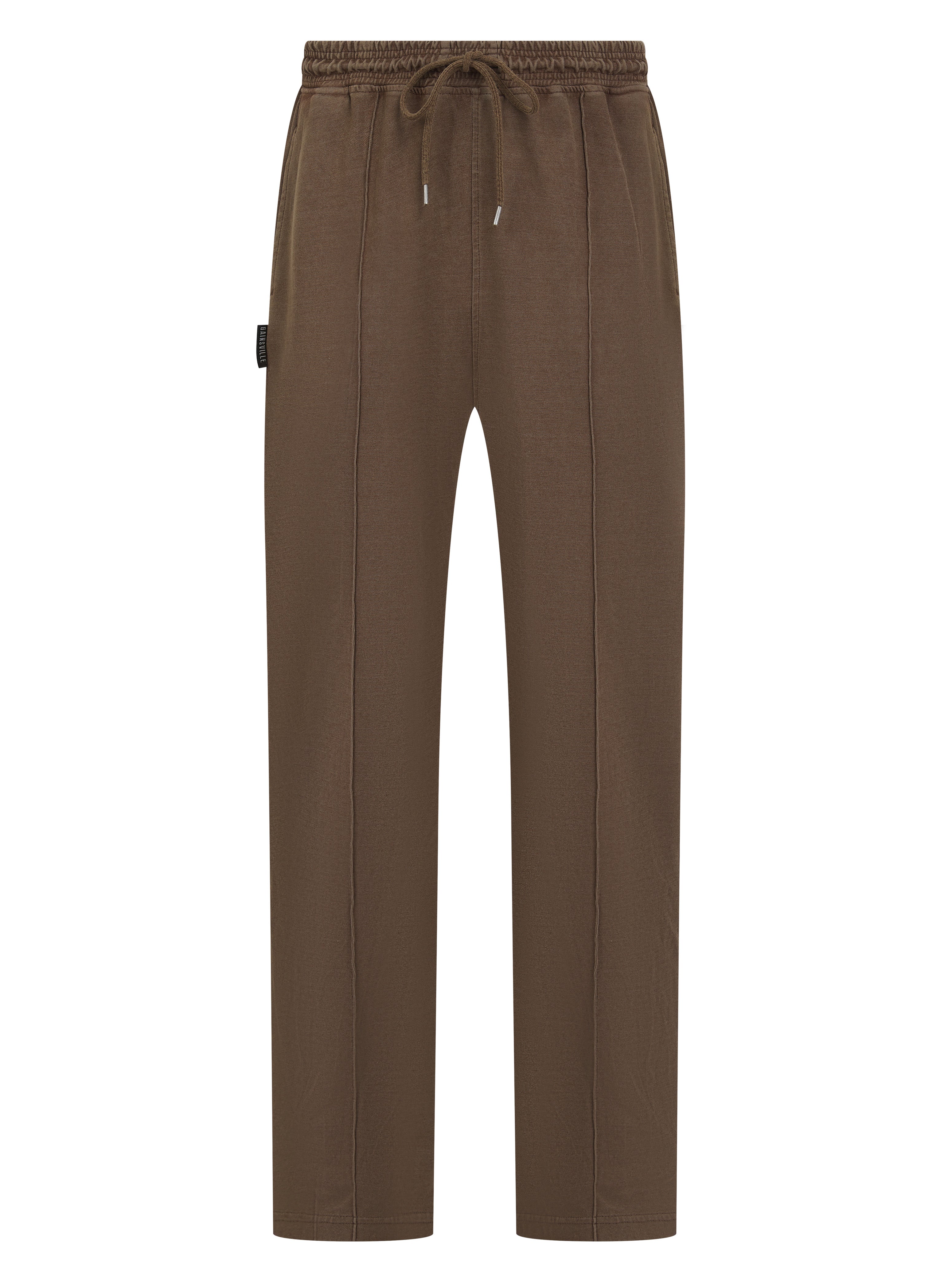 Gainsville CLOTHING Men's Faded Wash Straight Leg Pleated Pants