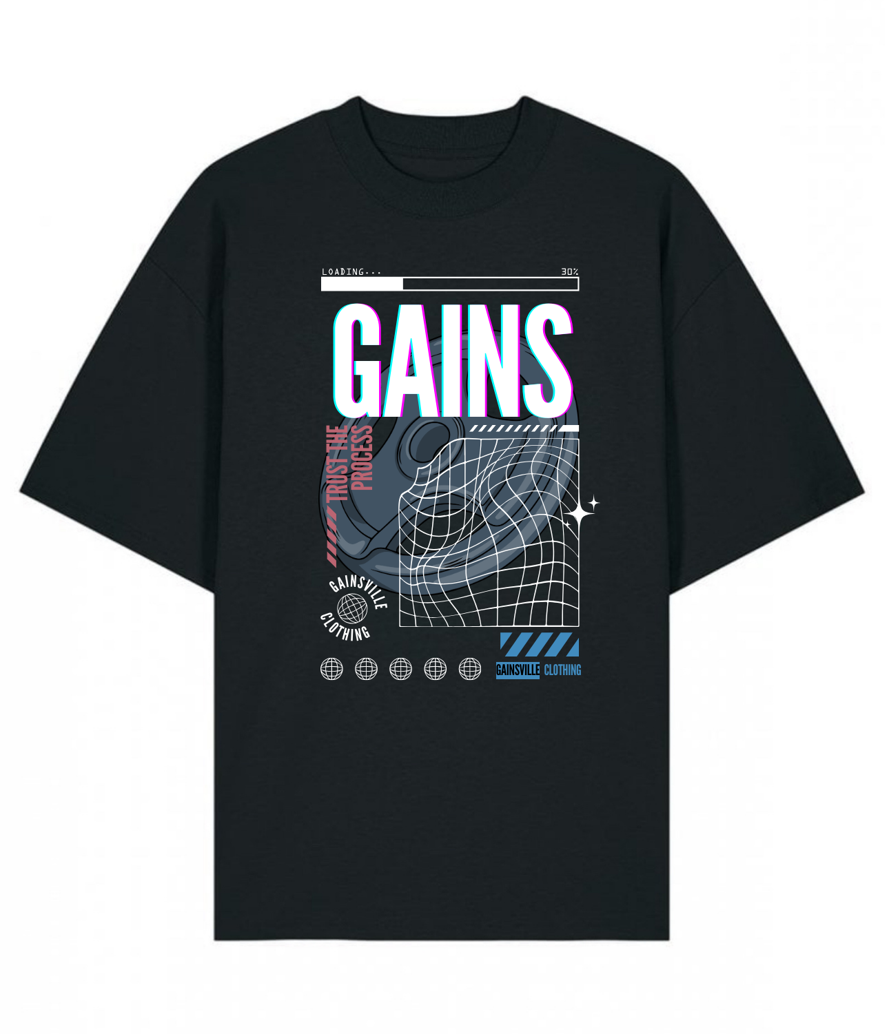 Gainesville Clothing Gains Loading Drop Shoulder Gym T-Shirt
