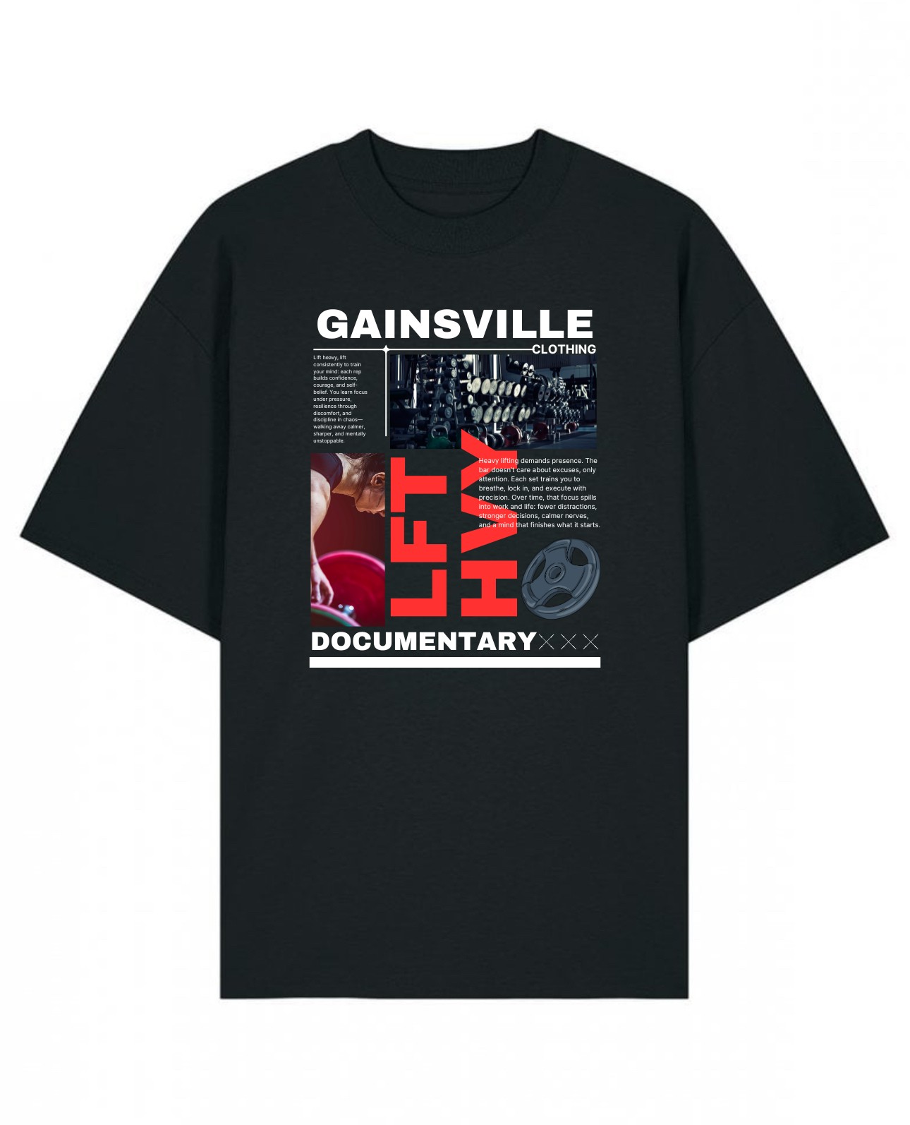 Gainsville Clothing LFT HVY Drop Shoulder Gym T-Shirt