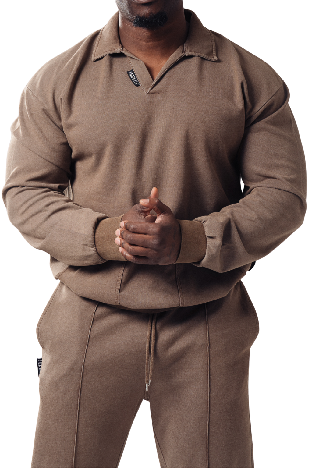 Gainsville CLOTHING Men's Faded Wash Smart Jumper with V-Neck Collar