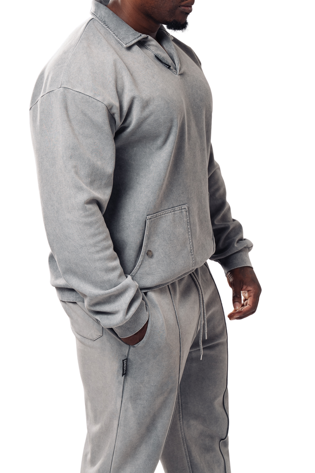 Gainsville CLOTHING Men's Faded Wash Smart Jumper with V-Neck Collar