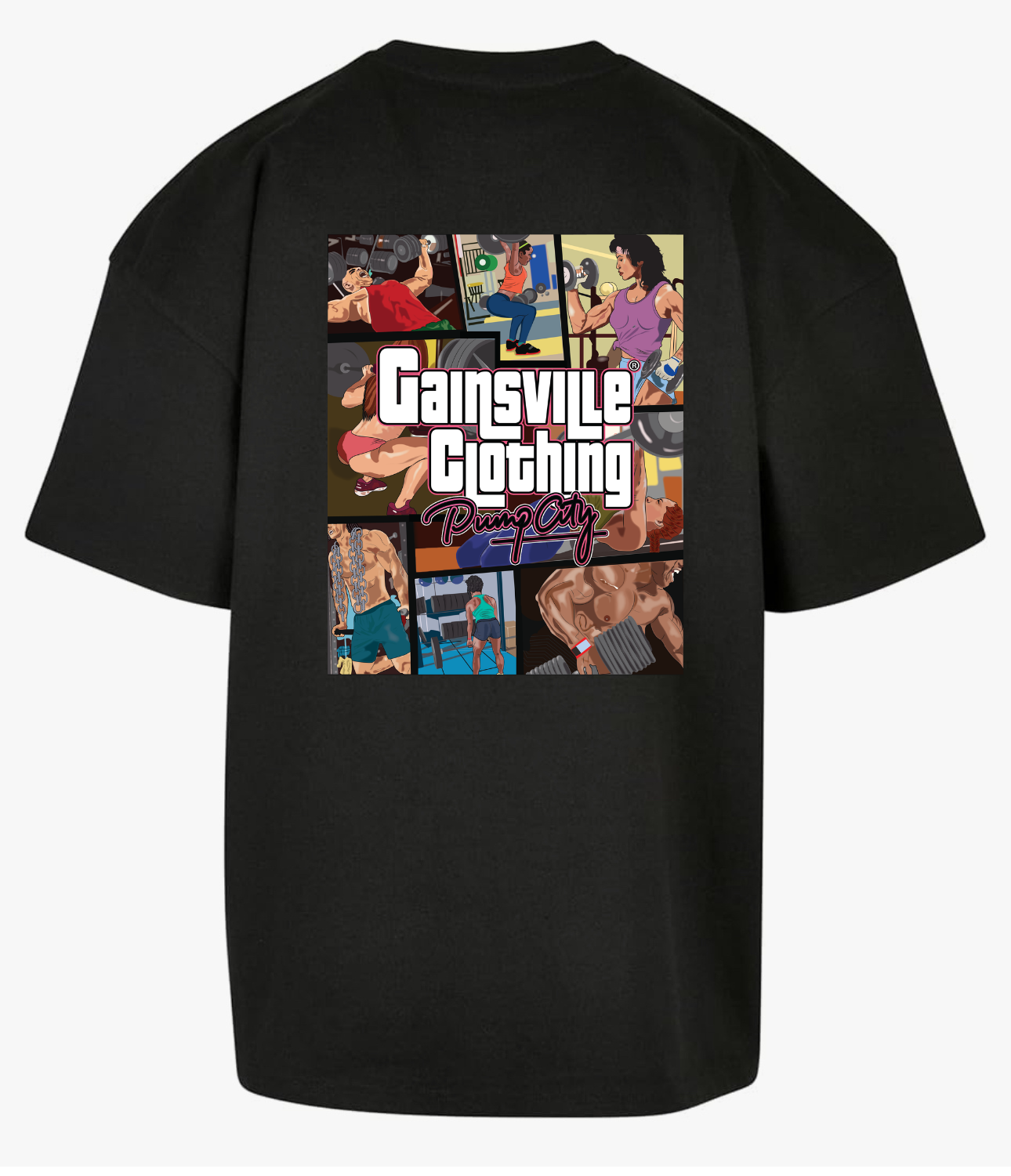 Gainsville Clothing Pump City Drop Shoulder Gym T-Shirt